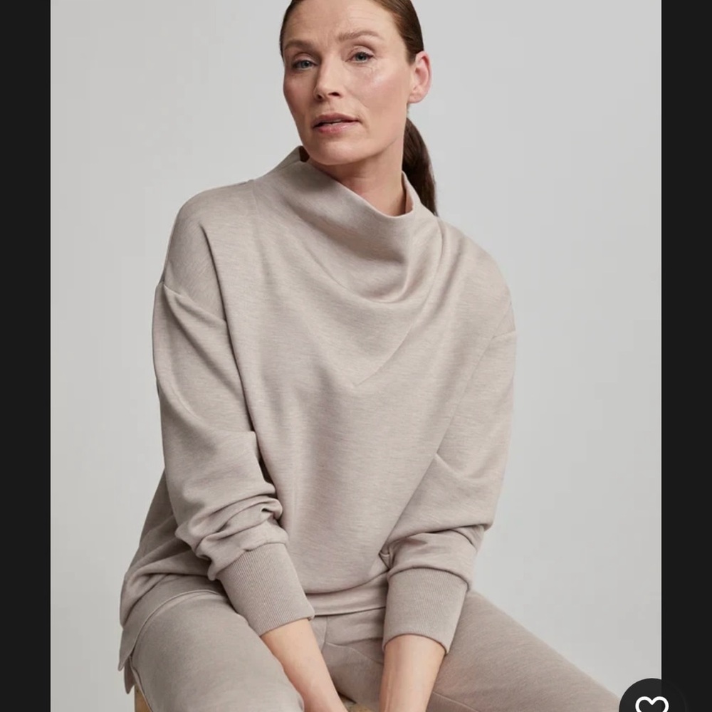 Varley Women's Taupe Cowl Neck Sweater